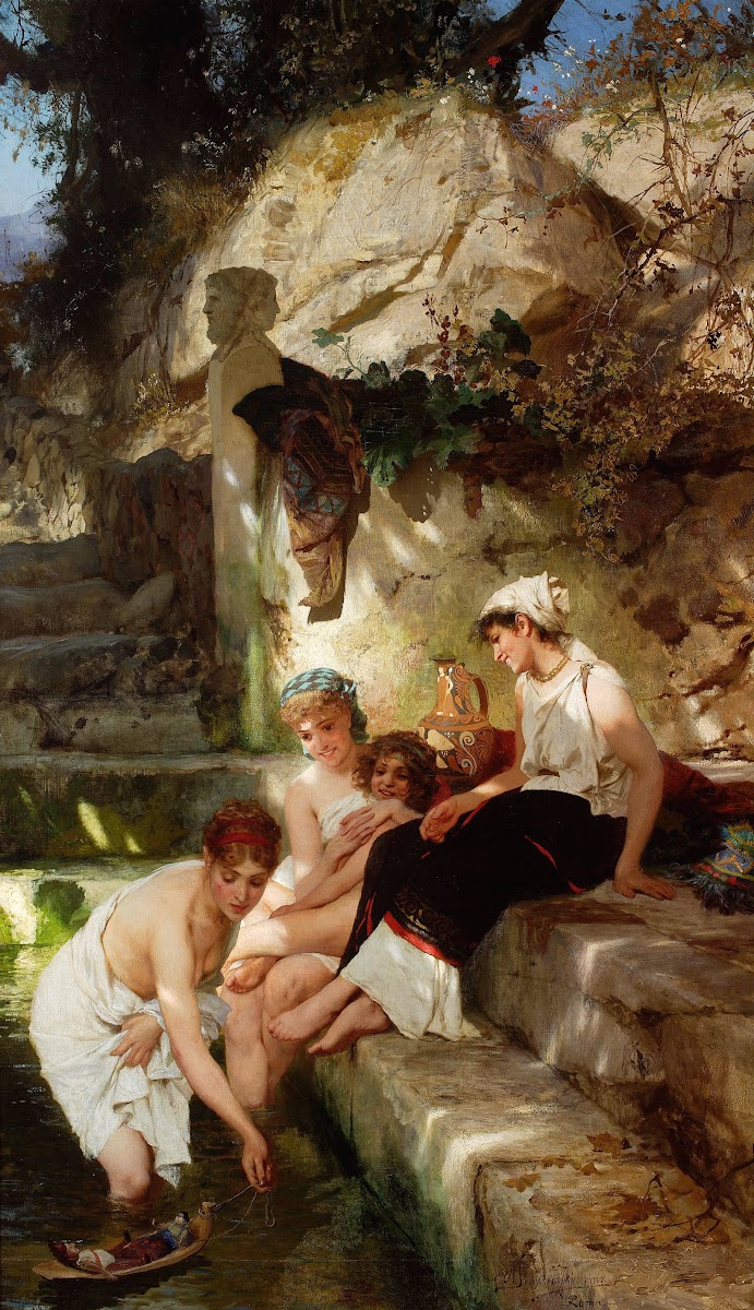 Roman idyll  Before the bath 1885 1890