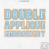 Stitch photo 4 of the Double Applique College Embroidery Font embroidery design