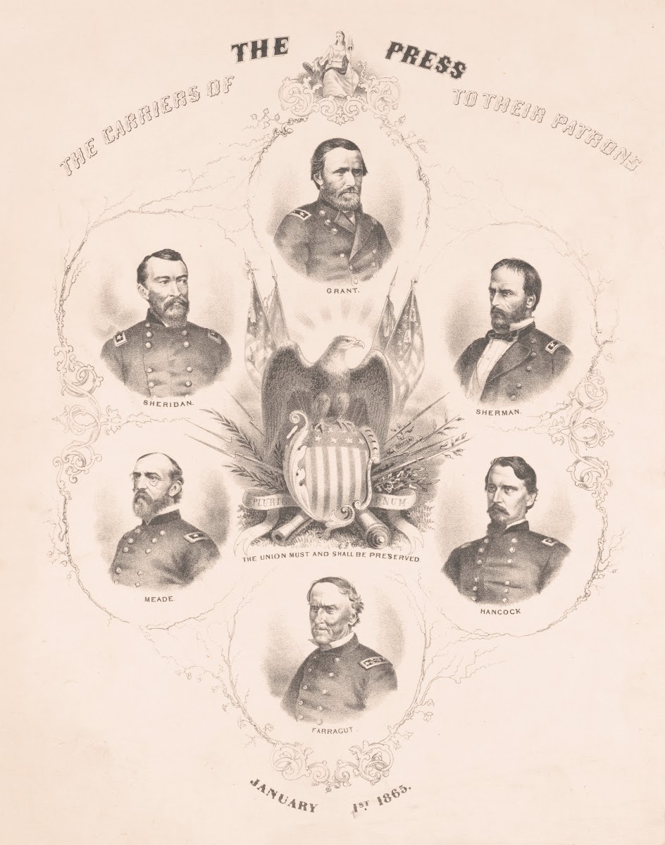 The carriers of the press to their patrons 19th century