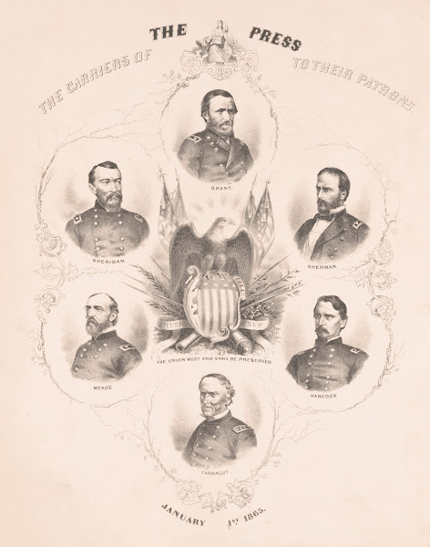 The carriers of the press to their patrons 19th century