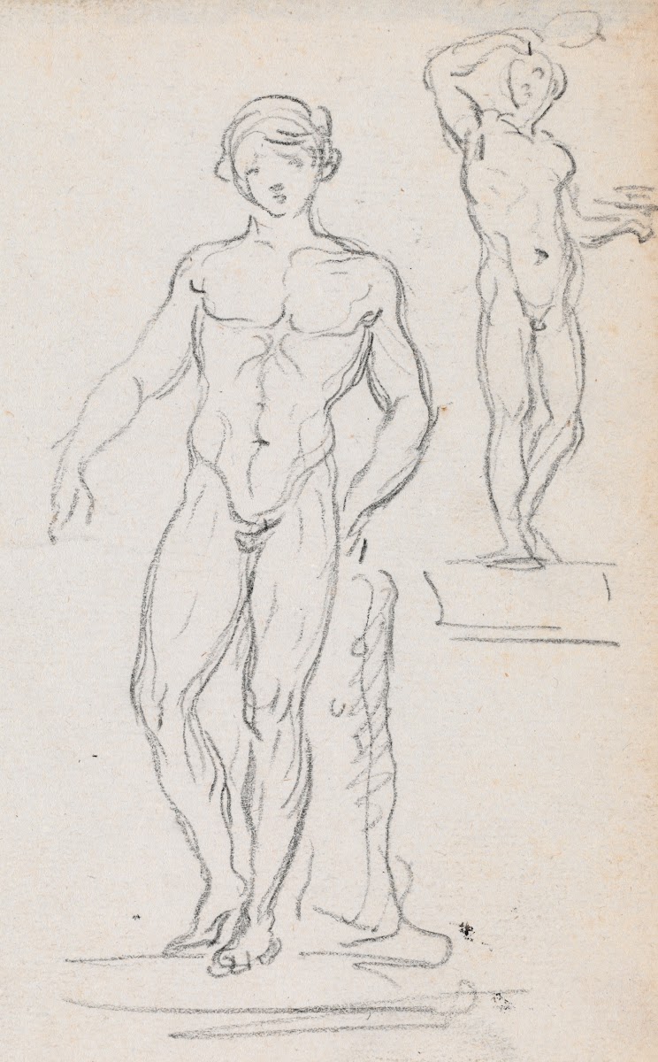Two Statues of Male Nudes probably c 1754 1765