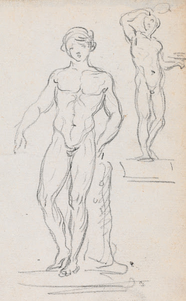 Two Statues of Male Nudes probably c 1754 1765