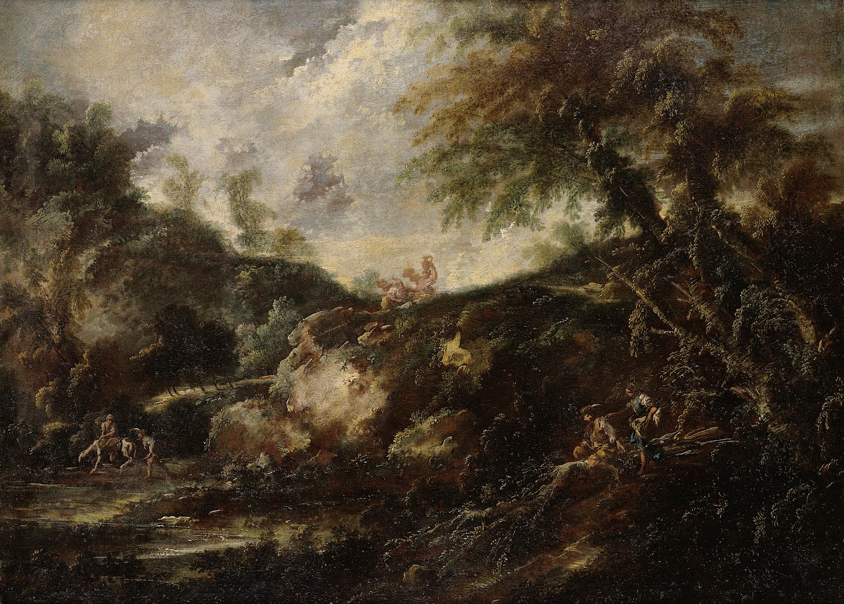 FiguresIn A Wooded Landscape