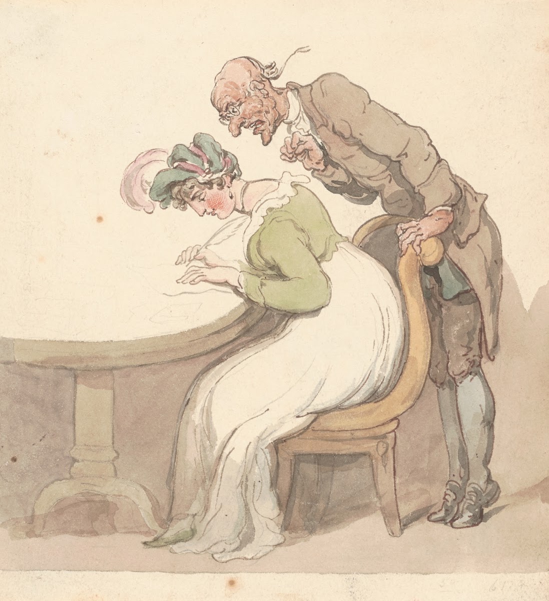 Lady writing a love letter ca 17801825