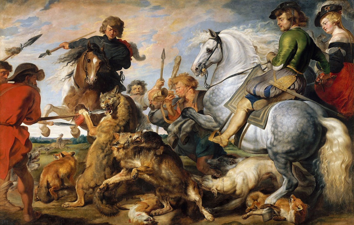 Wolf and Fox Hunt ca 1616