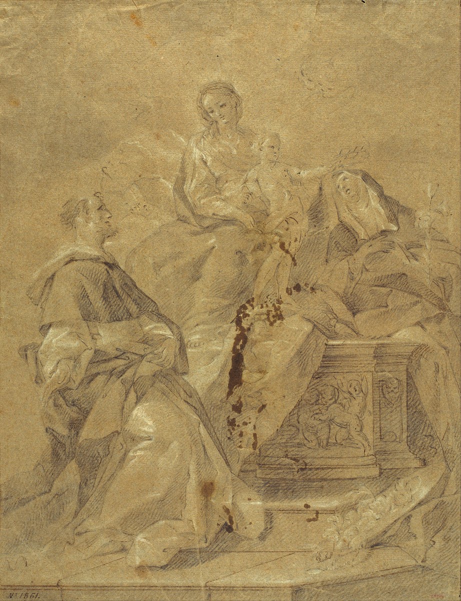Virgin and Child Saint Catherine of Siena and Saint Dominic from 1740 until 1753