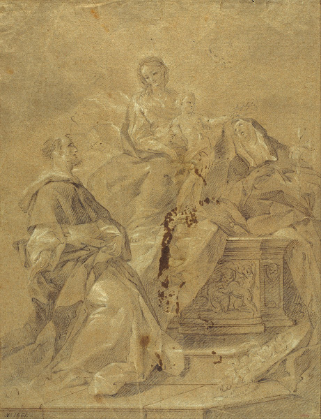 Virgin and Child Saint Catherine of Siena and Saint Dominic from 1740 until 1753