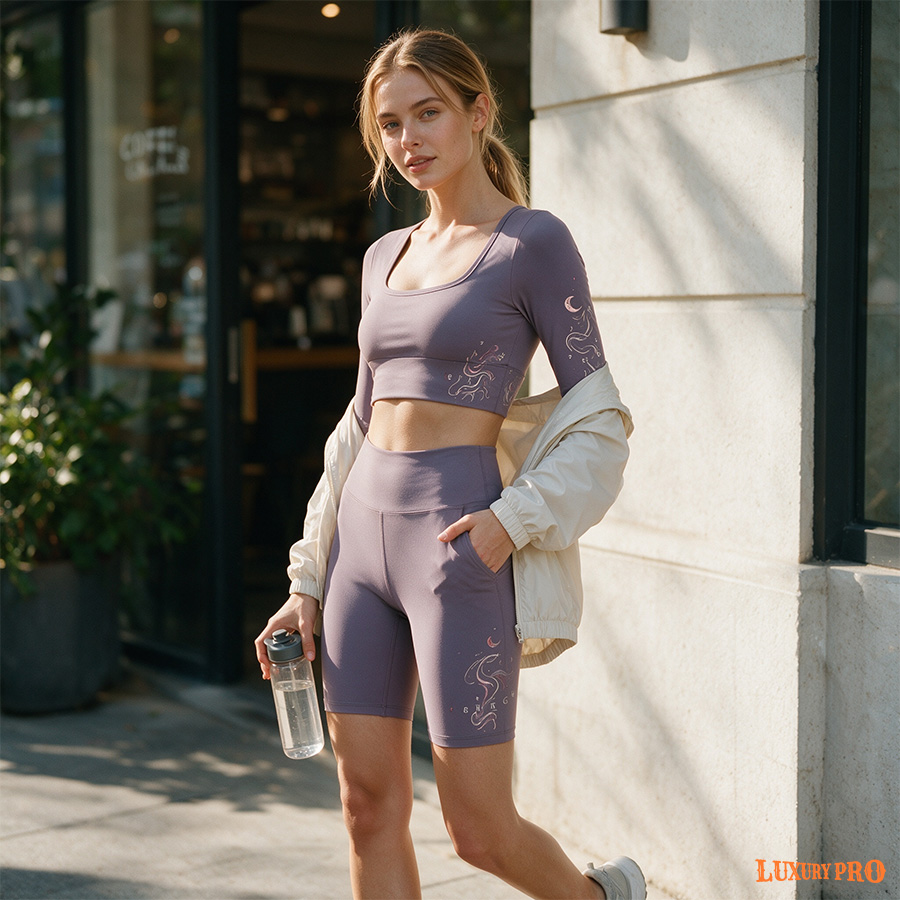 2D High Waist Long Sleeve Yoga Set