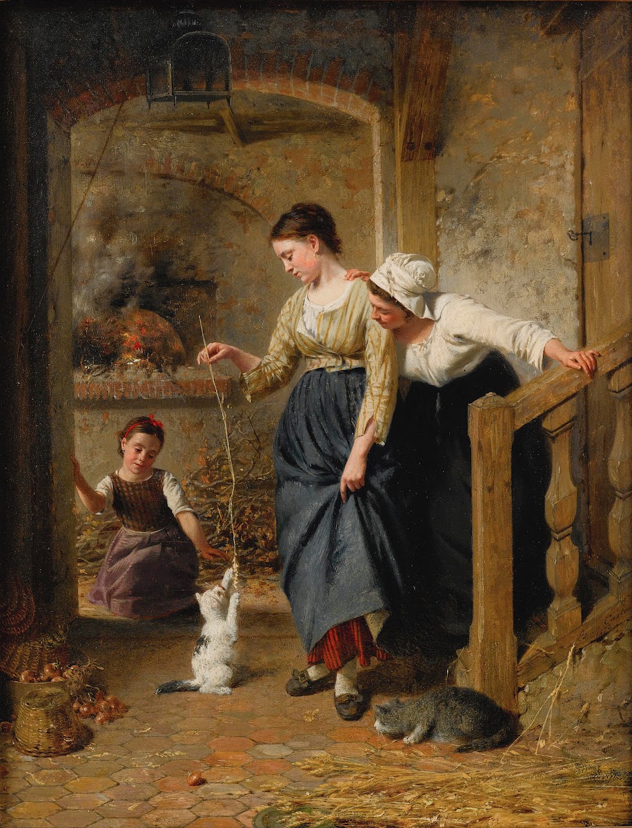 Playing With Kittens 1872