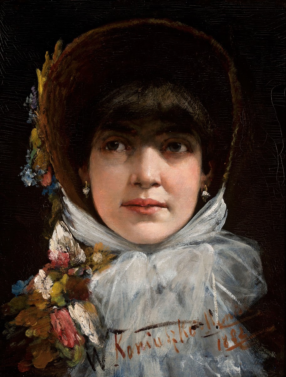Portrait of a young woman with a fringe 1882