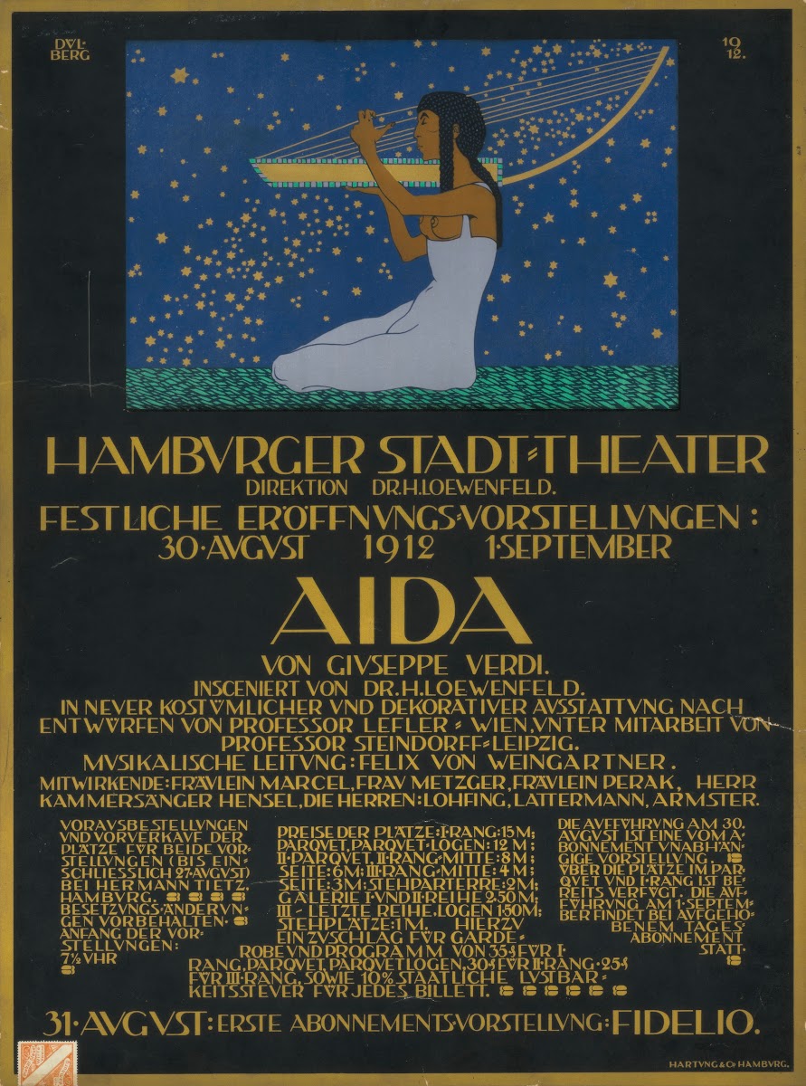 Hamburger Stadttheater Aida Von Giuseppe Verdi 1912