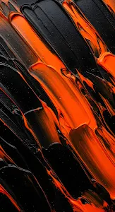 Diagonal Glossy Orange and Black Abstract Paint Texture