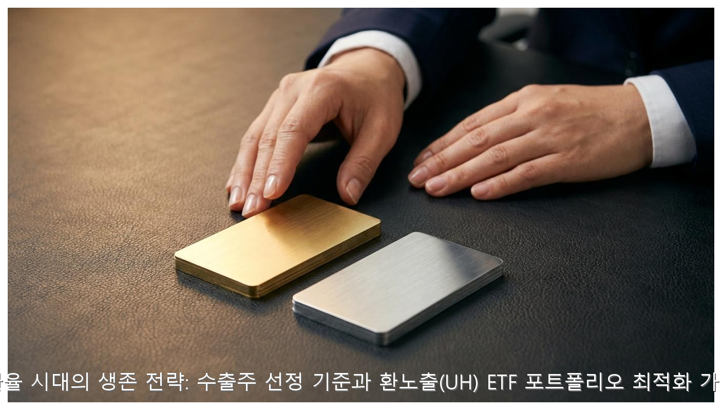 고환율 시대의 생존 전략: 수출주 선정 기준과 환노출(UH) ETF 포트폴리오 최적화 가이드 핵심 안내 및 분석 인포그래픽 (3)