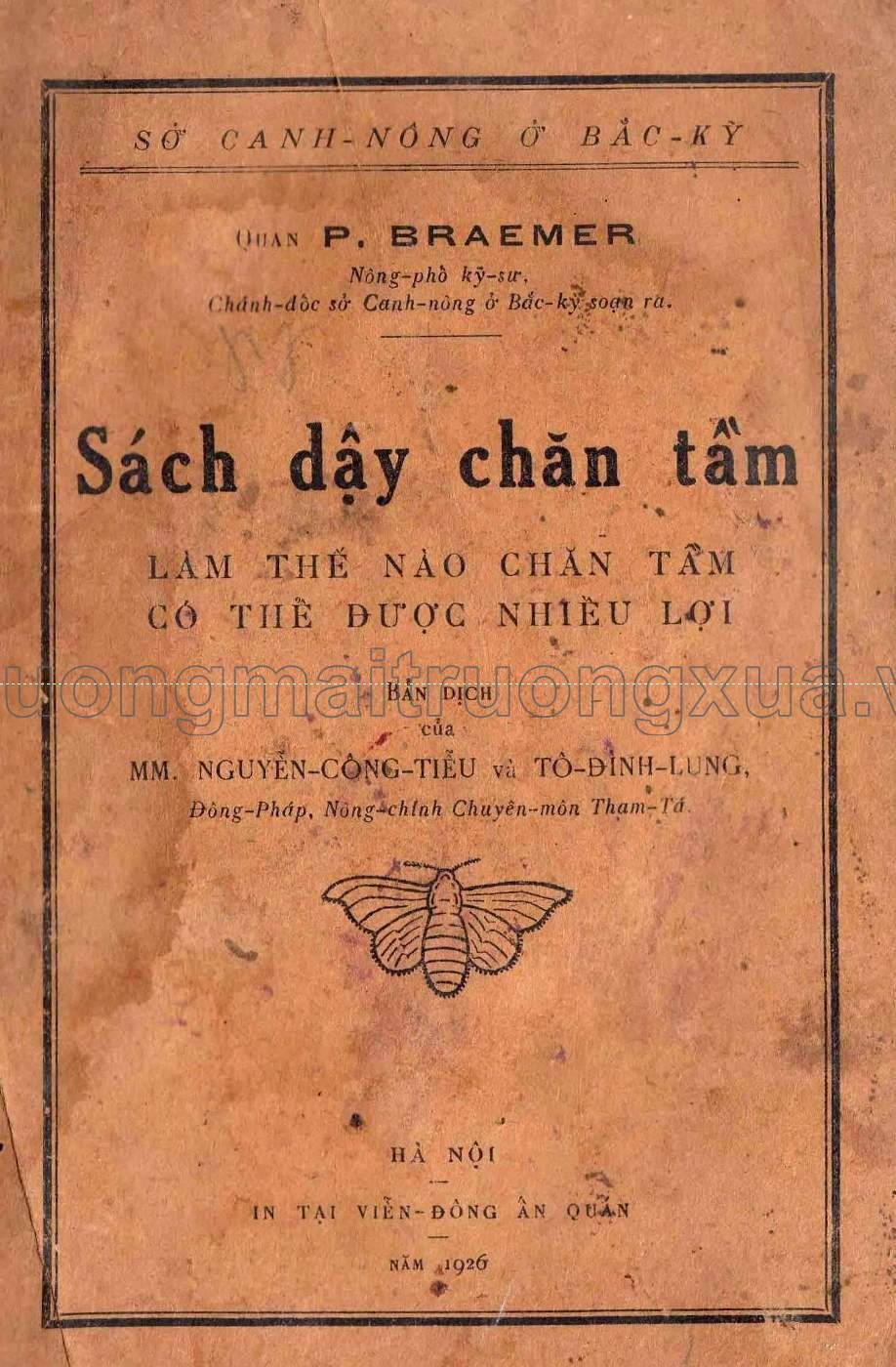 Sách dạy chăn tằm (1926) - Trang 0
