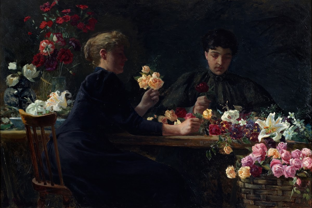 Ladies At A Flower Table 1894