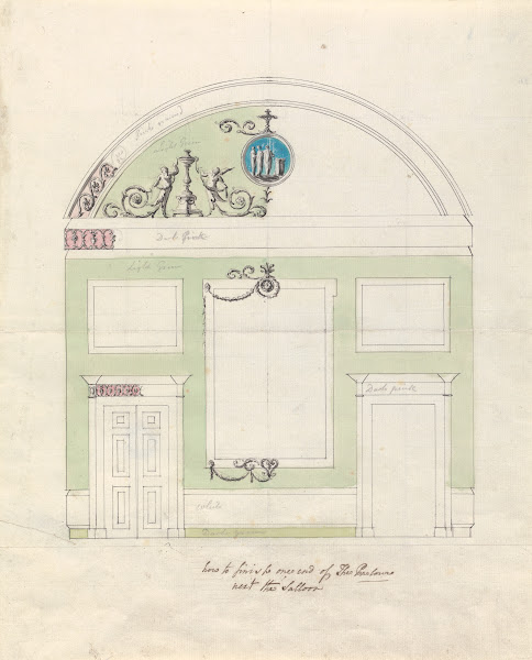 Headfort House Ireland Elevation of One End of the Parlor between 1771 and 1775