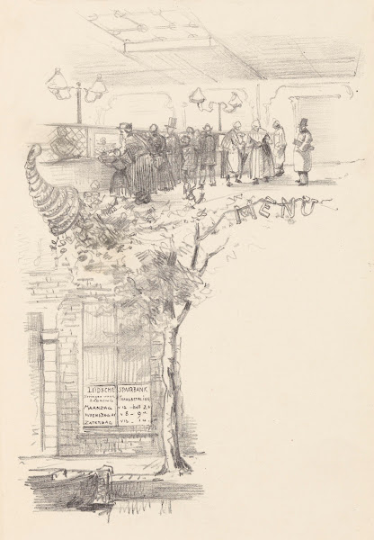 Menukaart voor de Leidsche spaarbank 1878   1917