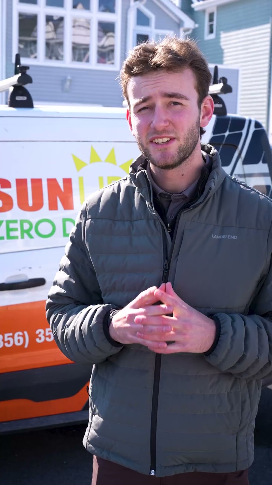Solar installer branded van reel