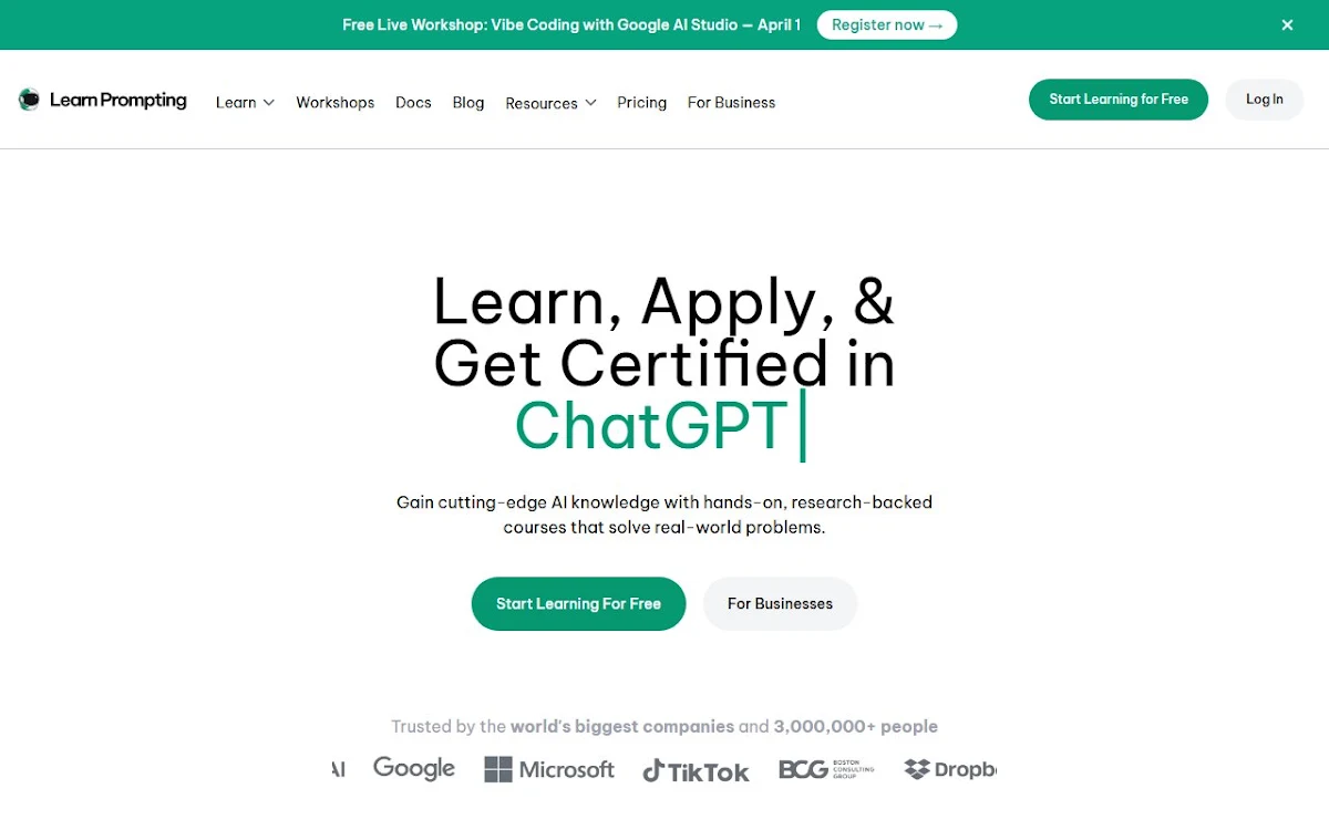 Captura de Learn prompting