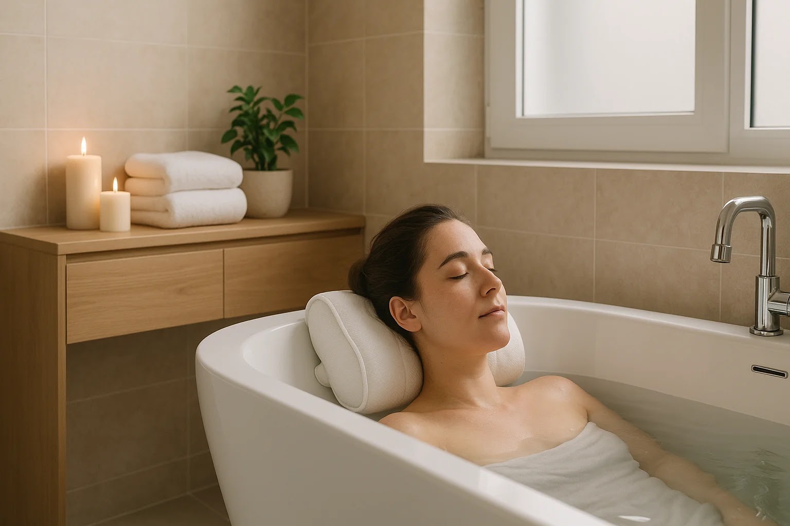Guide complet du coussin de bain : confort, maintien, fixation et entretien