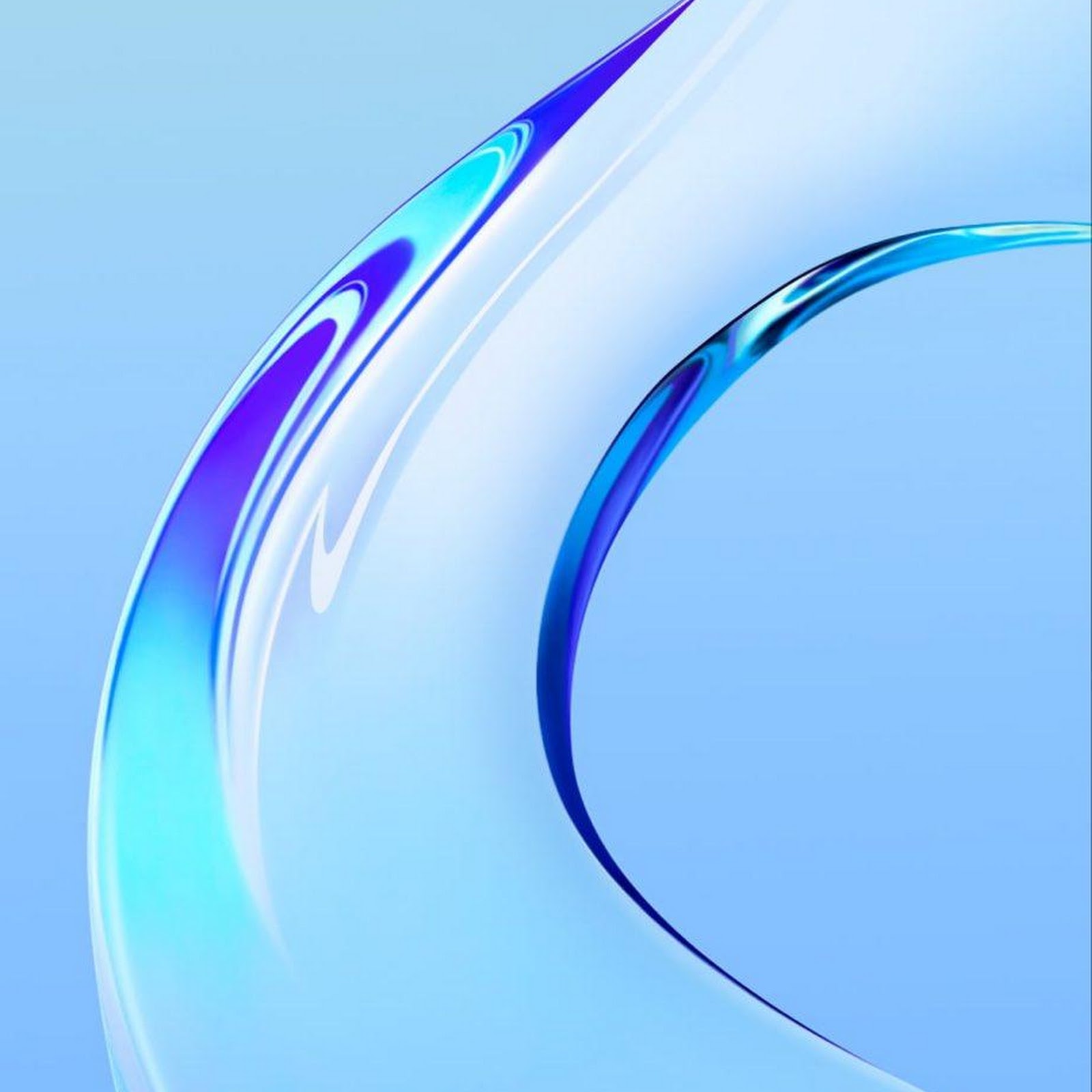 Download Abstract Fluid Blue Curve iPhone