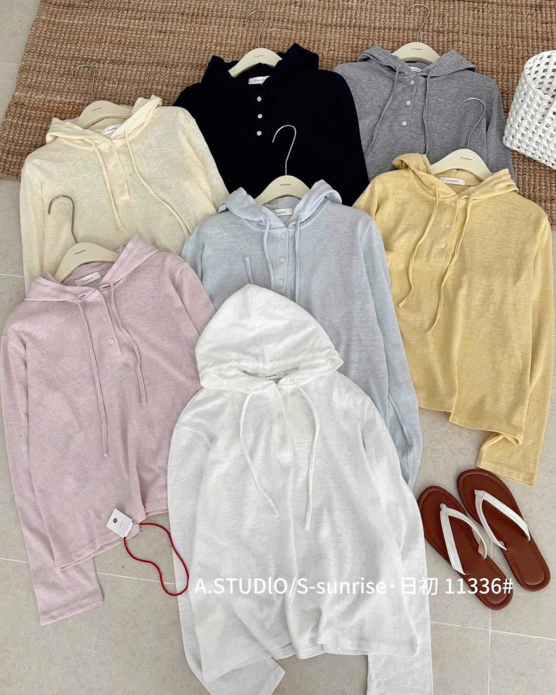 Áo thun dài tay trơn mũ XONXEN SHOP 11336