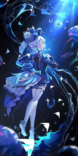 Anime, Anime Girls, Jellyfish, Portrait Display, Hat Full HD Wallpaper Background