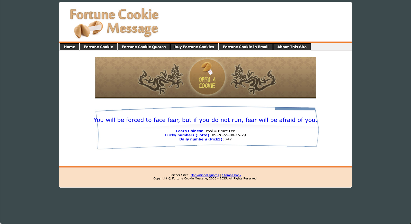 http://www.fortunecookiemessage.com/