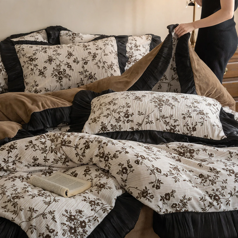 Milk Fiber Bedding 4-piece, 230g, Vintage Design