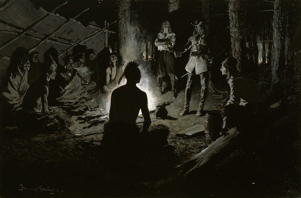 French Explorers Council with the Indians 1901