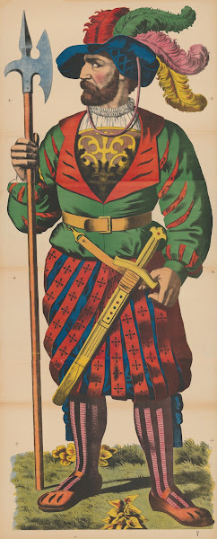 Landsknecht a Germanic mercenary in the Holy Roman Empires Imperial Army with pi