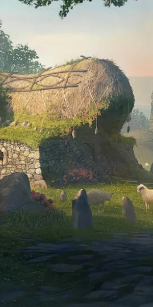 Fable Heroine Exploring A Sheep Farm 4K Wallpaper Background