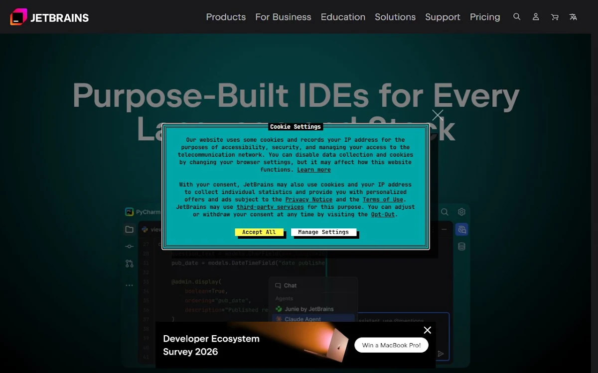 Captura de JetBrains