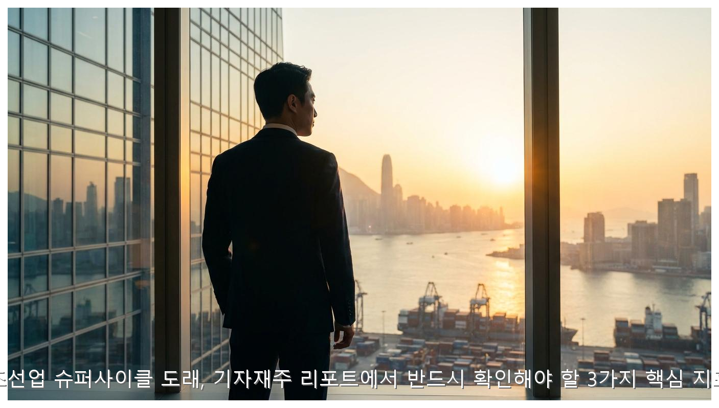 조선업 슈퍼사이클 도래, 기자재주 리포트에서 반드시 확인해야 할 3가지 핵심 지표 핵심 안내 및 분석 인포그래픽 (6)