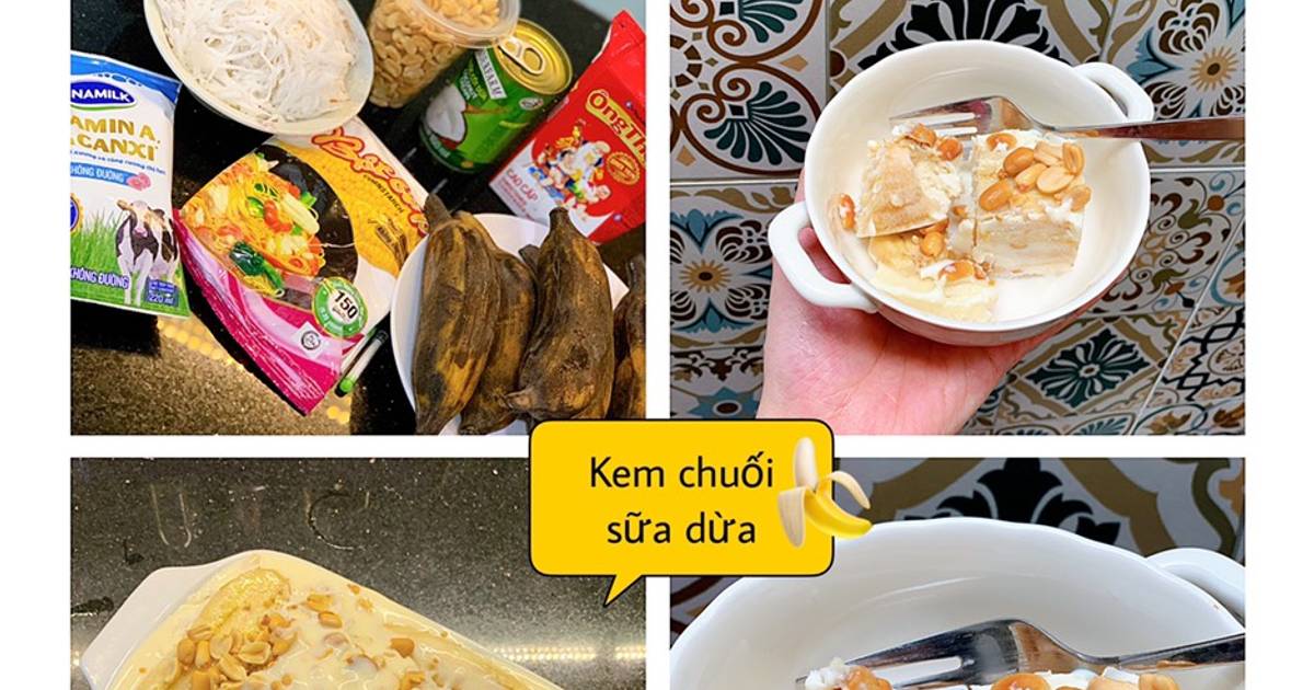 Kem chuối sữa dừa 🥥🍌