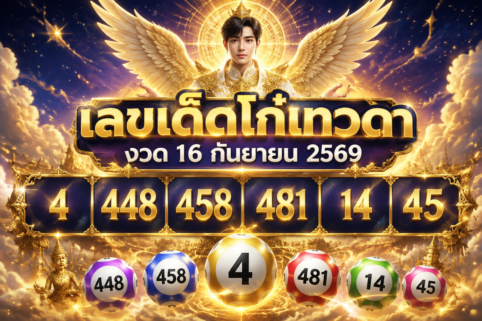 เลขเด็ดโก๋เทวดางวด 16 กันยายน 2569 เปิดแนวทางเลขเด่น 4 จัดเต็ม 2 ตัว 3 ตัว