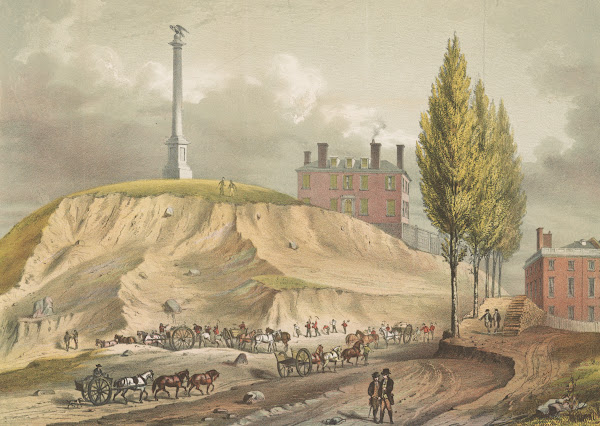 Old Boston Beacon Hill from Mt Vernon St near the head of Hancock St