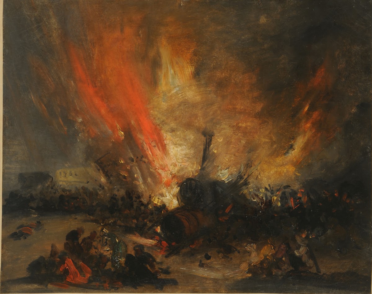Explosión de una locomotora Ca 1843