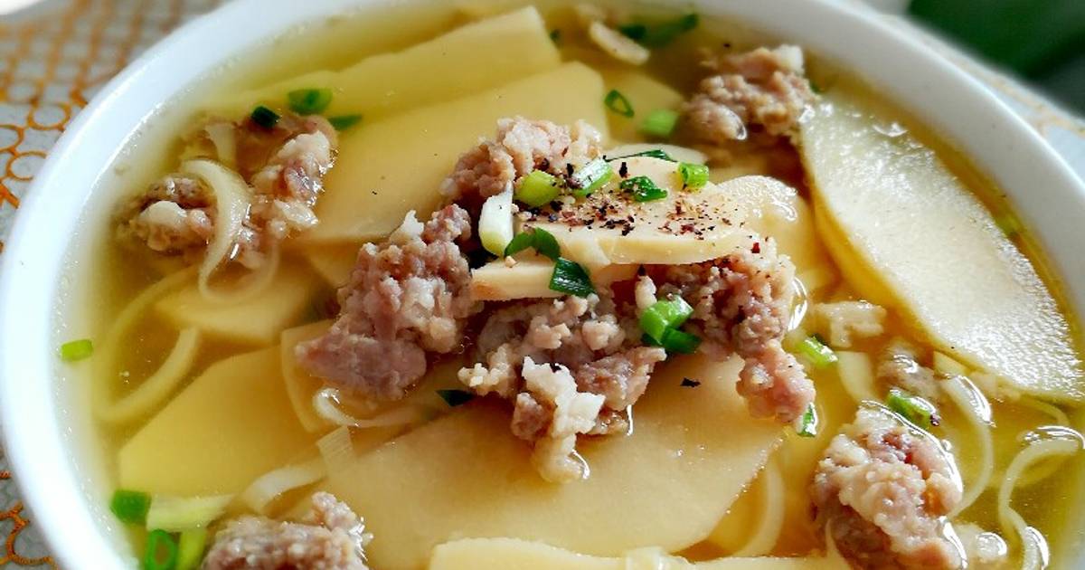 Canh măng tươi thịt bằm