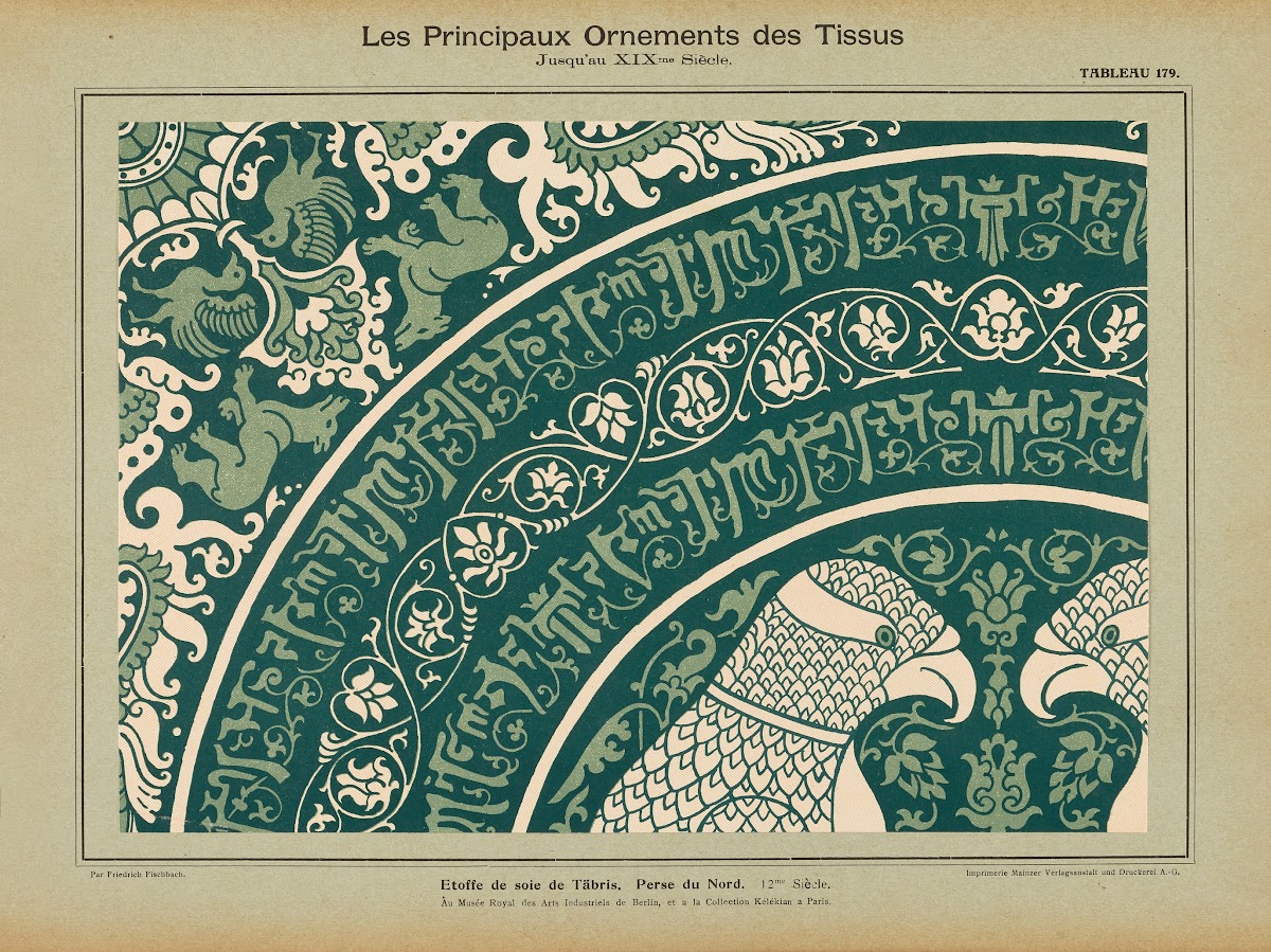 Les principaux ornaments des tissus jusquau XIXme siecle Pl17 1902
