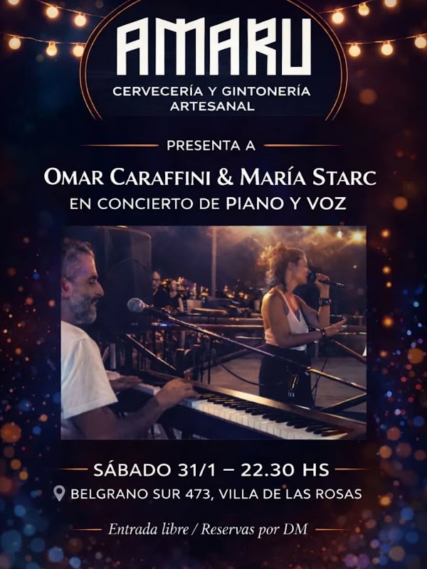 Omar Caraffini & María Starc en Concierto de Piano y Voz