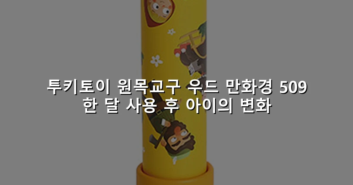 투키토이 원목교구 우드 만화경 509 한 달 사용 후 아이의 변화