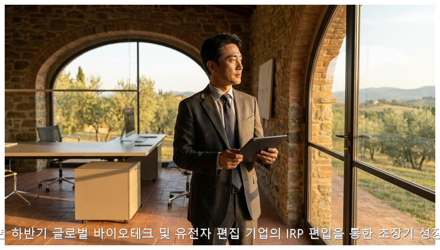 2026년 하반기 글로벌 바이오테크 및 유전자 편집 기업의 IRP 편입을 통한 초장기 성장 전략 핵심 안내 및 분석 인포그래픽 (2)