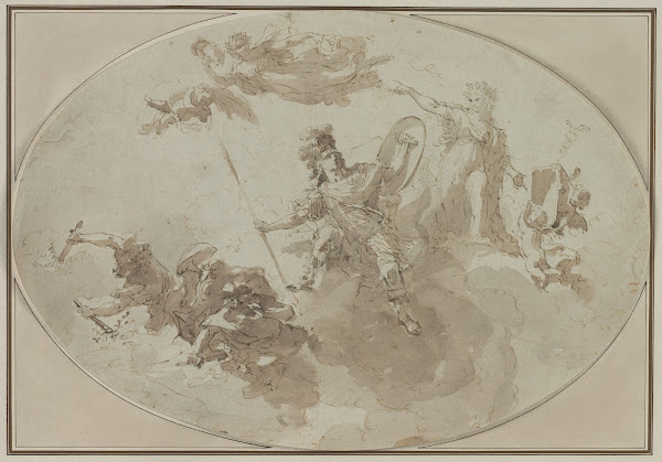 Ceiling Study Allegory of Peace and War c 1800