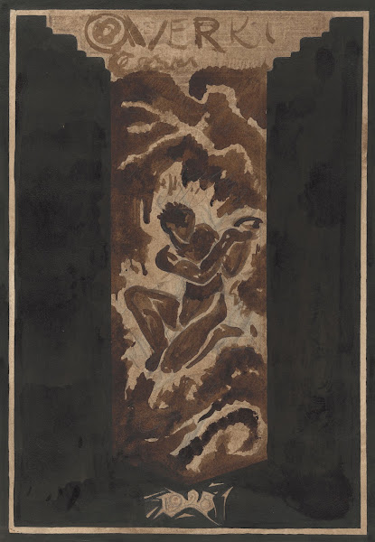 Eerste ontwerp voor de boekband voor Over Kunst II door RN Roland Holst 1878   1
