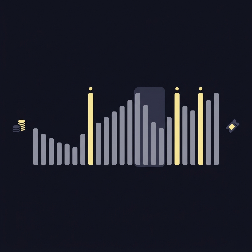 Minimalist 2D vector infographic of bankroll bars showing drawdown risk underdog wins highlighted with accent color and consecutive losing streaks visualizing in sports betting what is the money line