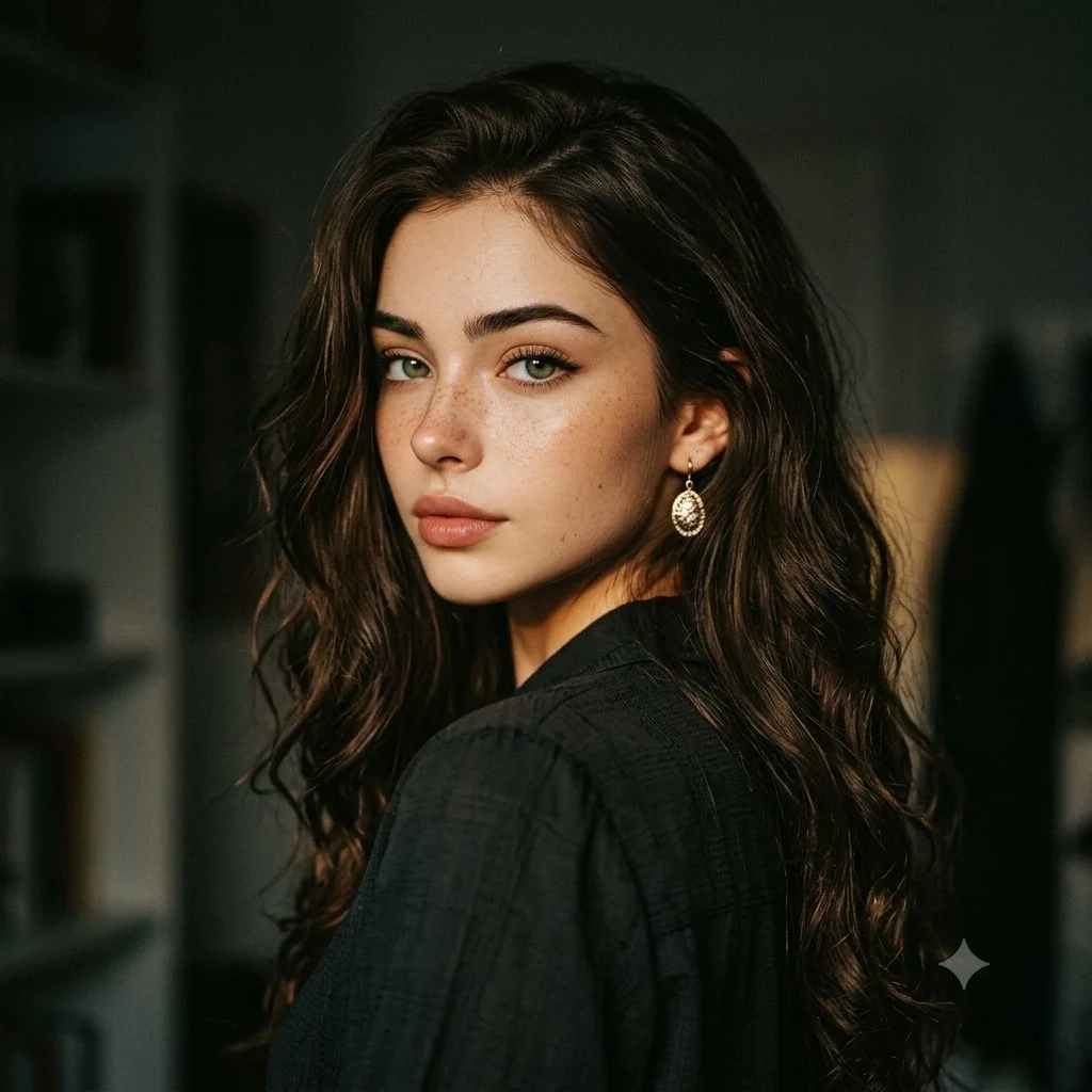 Una joven y hermosa mujer capturada