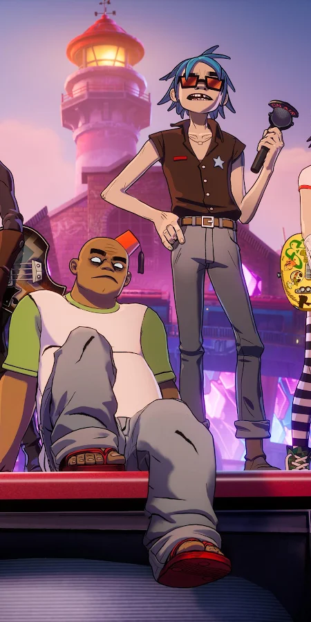 Gorillaz, Cartoon Band, Virtual Band, Music Group 4K Phone Wallpaper