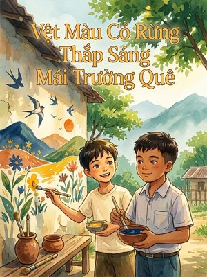 Bìa truyện Vệt Màu Cỏ Rừng Thắp Sáng Mái Trường Quê