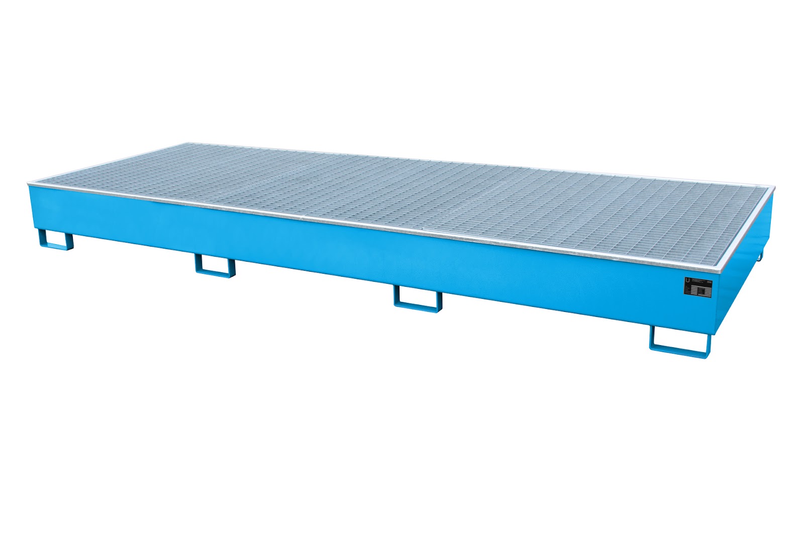 Stellingopvangbak met PE-binnenbak&nbsp;RW-GR 3600-3 PE, gelakt, Lichtblauw